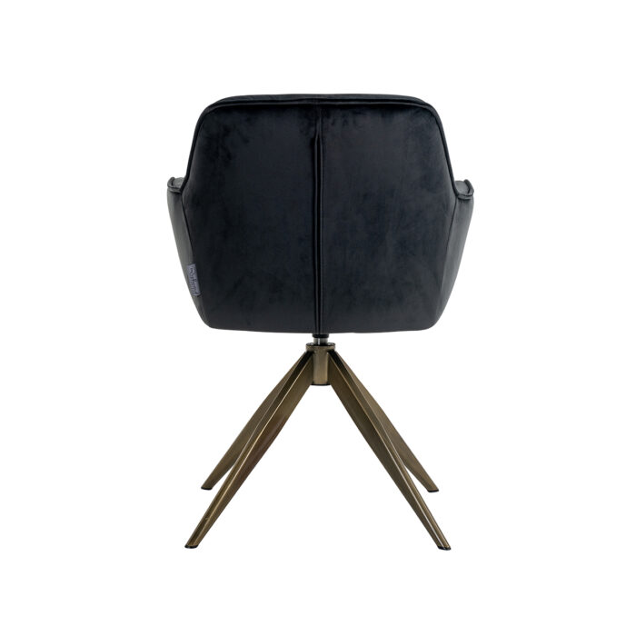 Richmond Interiors Aline Swivel Chair in Antraciet Velvet