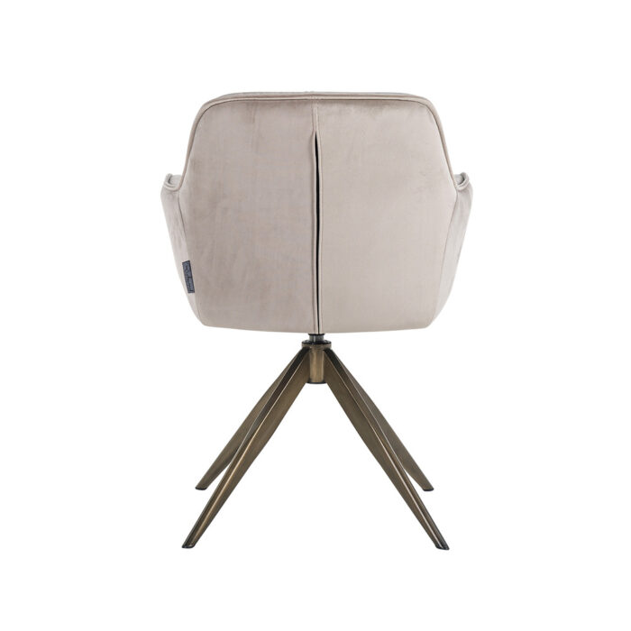 Richmond Interiors Aline Swivel Chair in Khaki Velvet