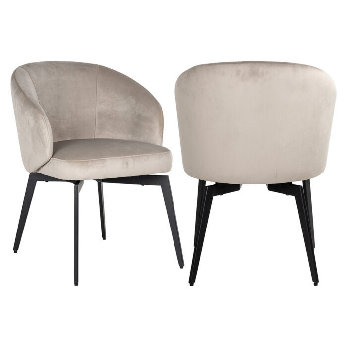 Richmond Interiors Amphara Chair in Khaki Velvet