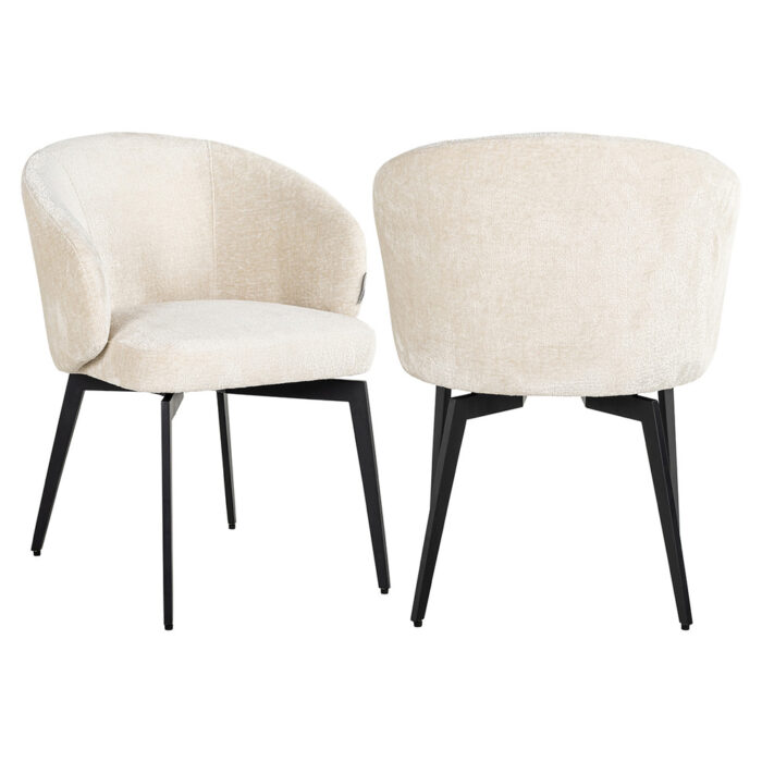 Richmond Interiors Amphara Chair in White Chenille