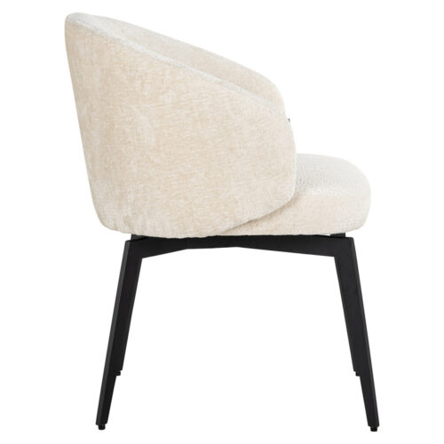 Richmond Interiors Amphara Chair in White Chenille