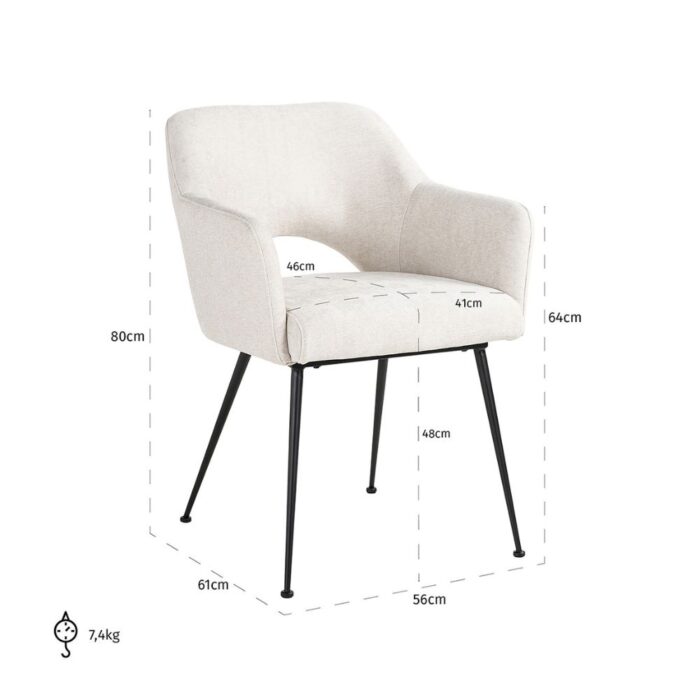 Richmond Interiors Jenthe Chair in Nature Giulia