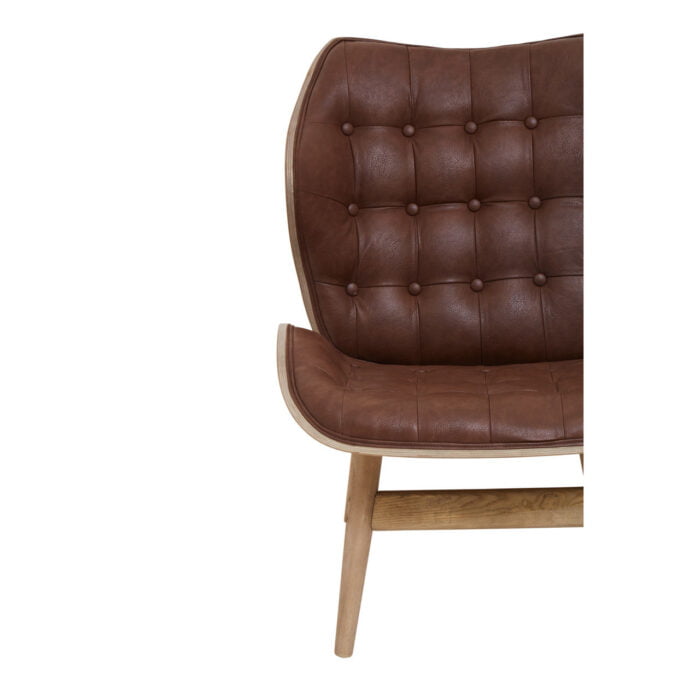 Vinsi Brown Leather Effect Chair